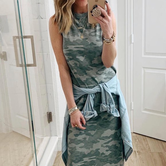 www.citrusandjune.com Dresses & Skirts - Camouflage Sleeveless Casual Dress